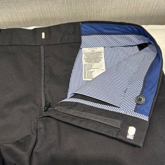 Banana Republic Mens Tailored Fit Dress Pants Slacks Sz 29x29.5 Black Non Iron H - Picture 9 of 12